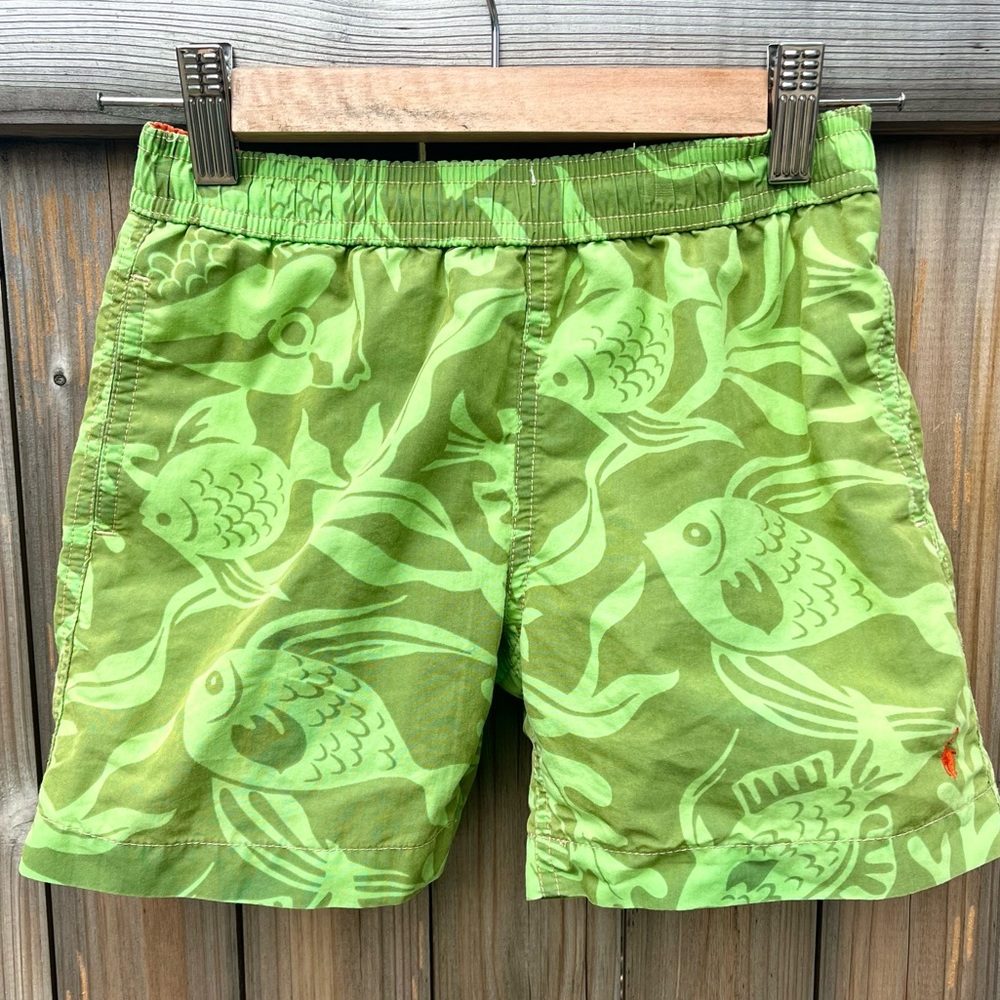 Polo by Ralph Lauren Green Fish Swim Trunks